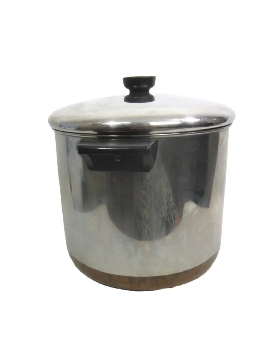 Revere Ware Copper Clad Soup Pan Stock Pot & Lid 8 Qt Quart Stainless Steel